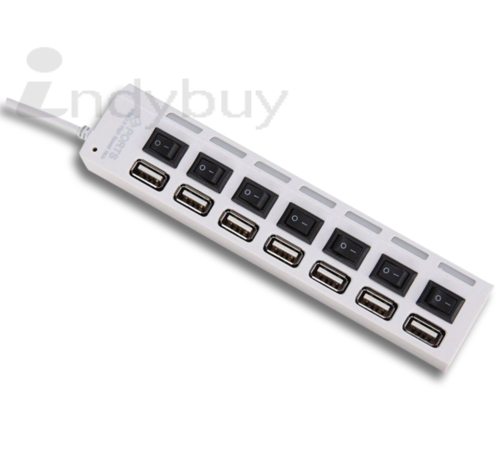 High Quality 7 Port HUB USB 2.0 with individual Switch